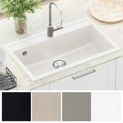 vidaXL Sink White 795 x 505 mm Granite