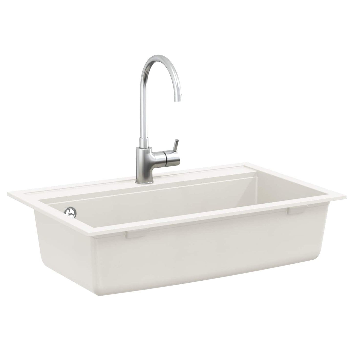 vidaXL Sink White 795 x 505 mm 80% Guartz and 20% Resin