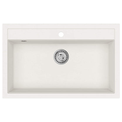 vidaXL Sink White 795 x 505 mm 80% Guartz and 20% Resin