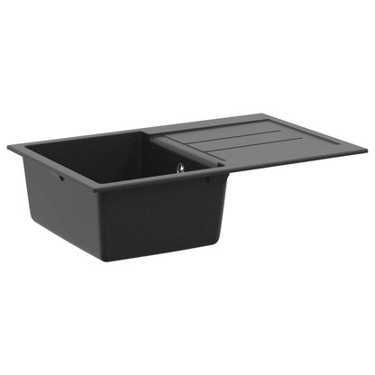 vidaXL Sink Black 780 x 500 mm 80% Quartz and 20% Resin