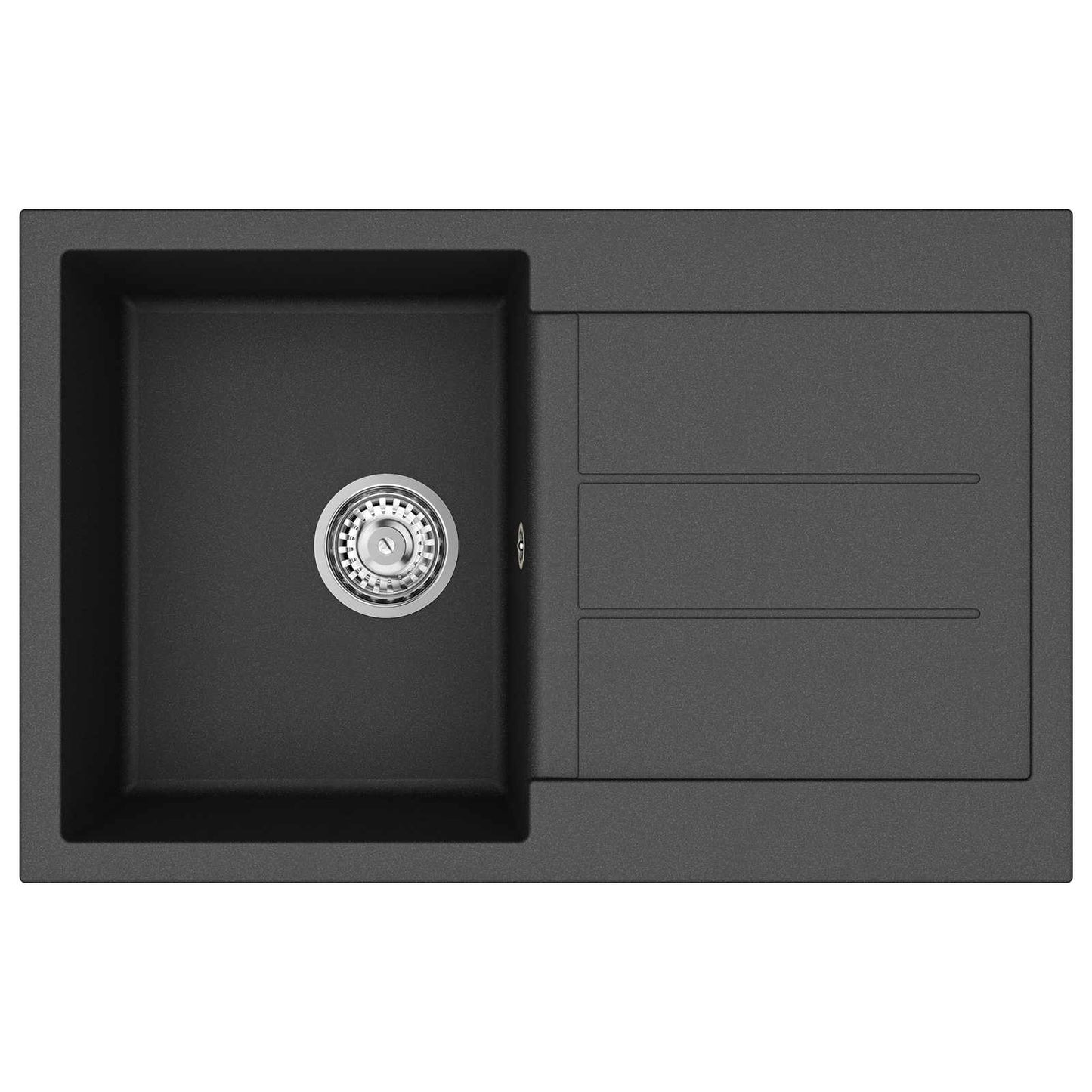 vidaXL Sink Black 780 x 500 mm 80% Quartz and 20% Resin