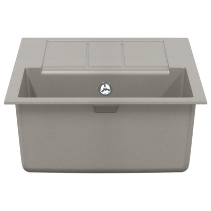 vidaXL Sink Grey 780 x 500 mm 80% Quartz and 20% Resin