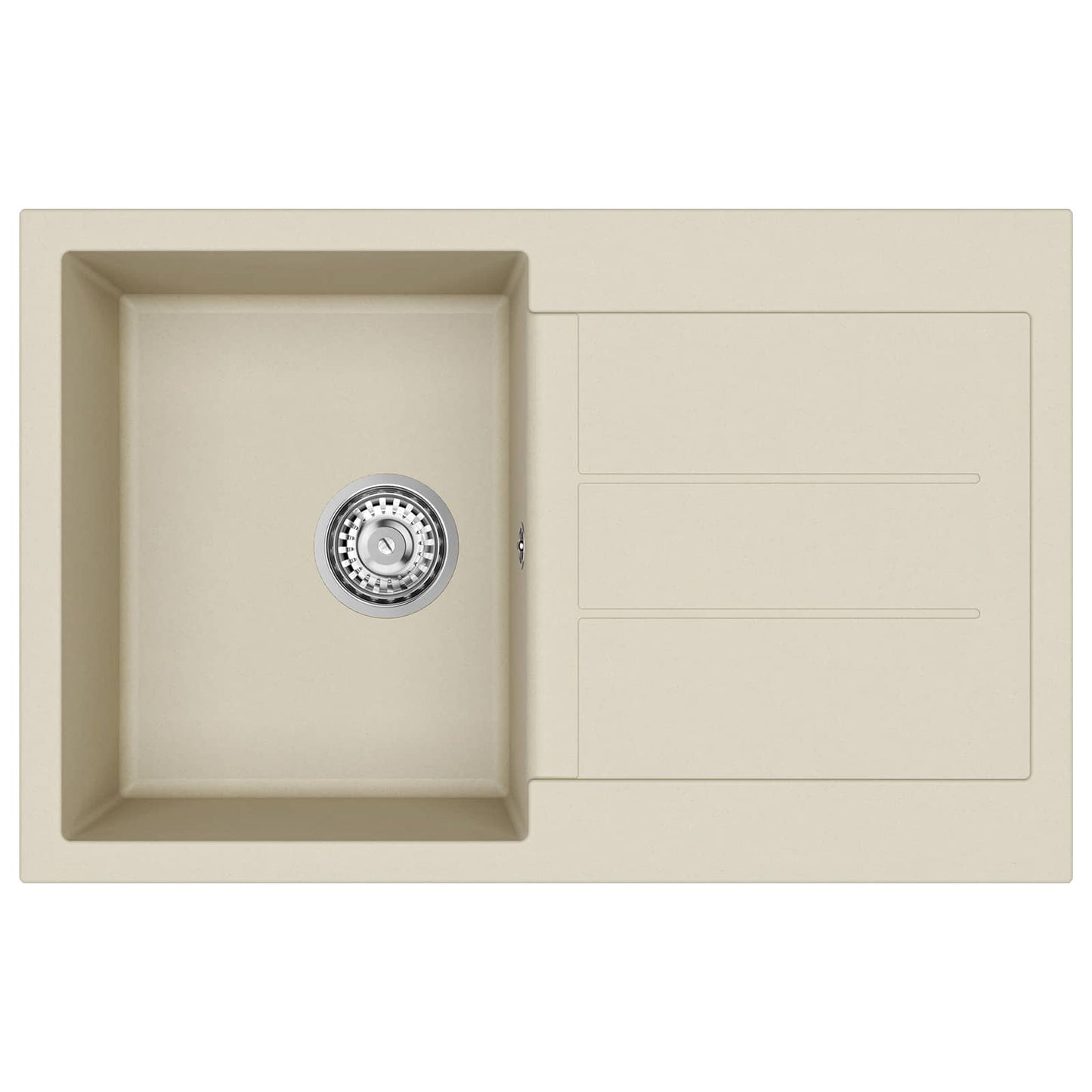 vidaXL Sink Beige 780 x 500 mm 80% Quartz and 20% Resin