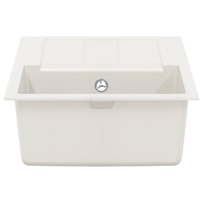 vidaXL Sink White 780 x 500 mm 80% Quartz and 20% Resin