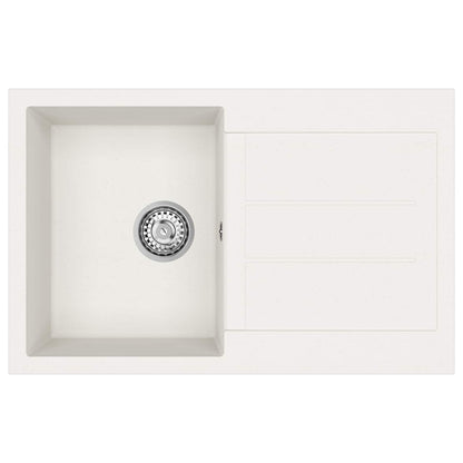 vidaXL Sink White 780 x 500 mm 80% Quartz and 20% Resin