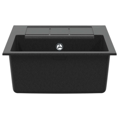 vidaXL Sink Black 620 x 500 mm 80% Quartz and 20% Resin