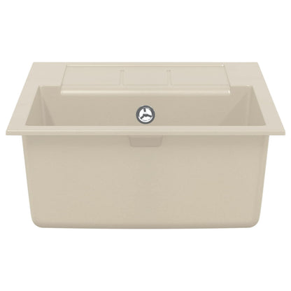 vidaXL Sink Beige 620 x 500 mm 80% Quartz and 20% Resin