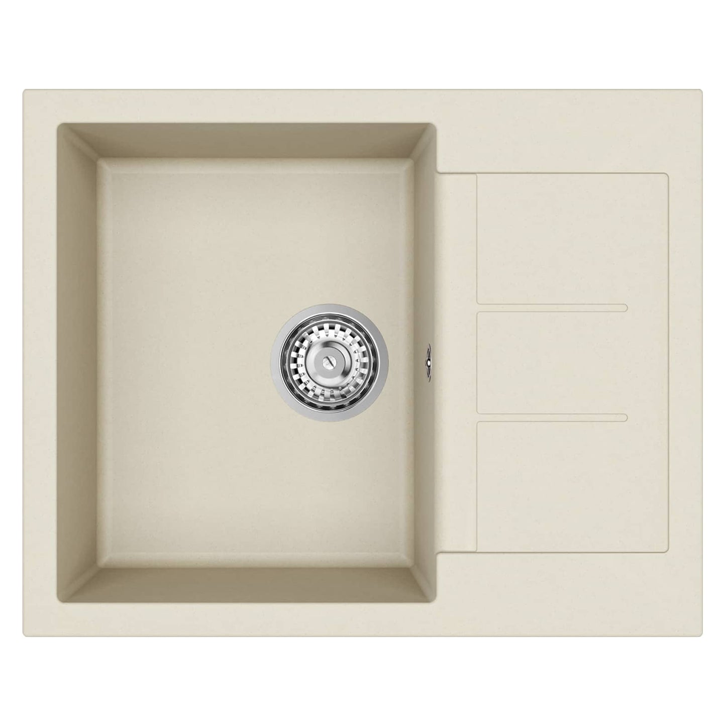 vidaXL Sink Beige 620 x 500 mm 80% Quartz and 20% Resin