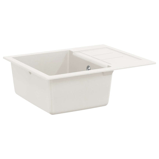 vidaXL Sink White 620 x 500 mm 80% Quartz and 20% Resin