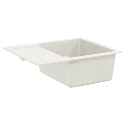 vidaXL Sink White 620 x 500 mm 80% Quartz and 20% Resin