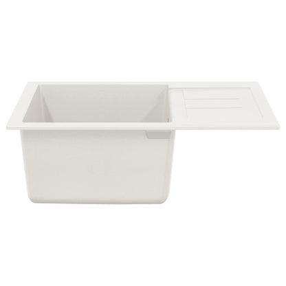 vidaXL Sink White 620 x 500 mm 80% Quartz and 20% Resin
