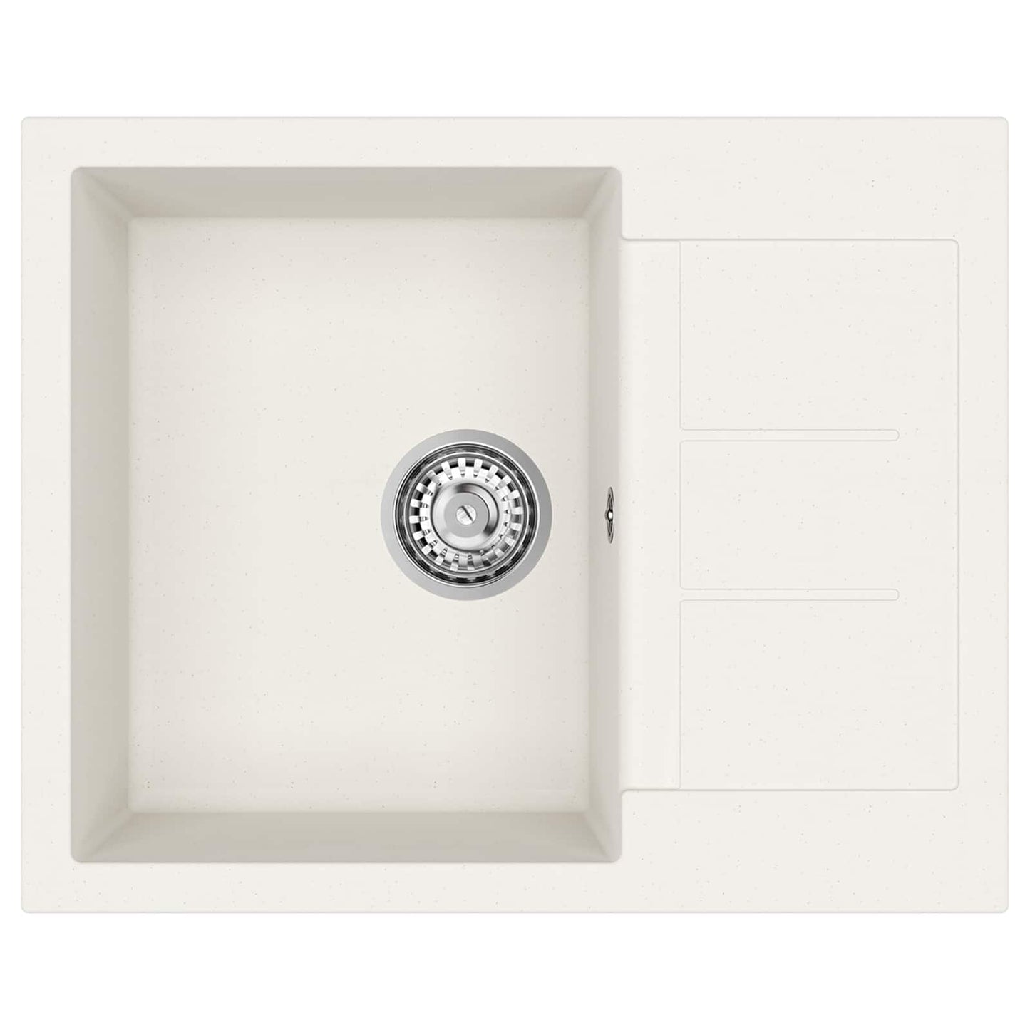 vidaXL Sink White 620 x 500 mm 80% Quartz and 20% Resin