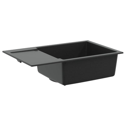 vidaXL Sink Black 780 x 500 mm 80% Quartz and 20% Resin