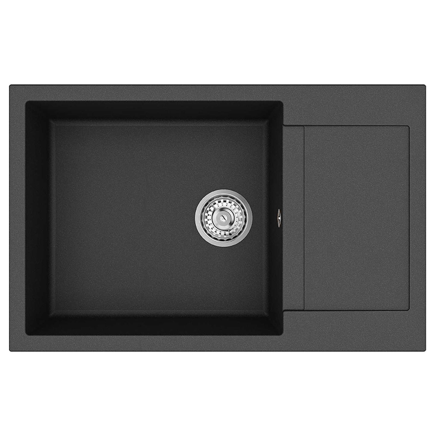 vidaXL Sink Black 780 x 500 mm 80% Quartz and 20% Resin