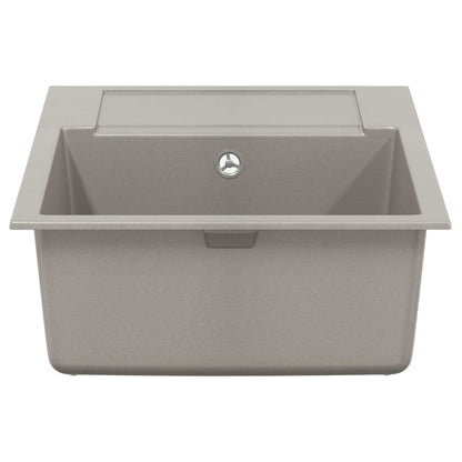 vidaXL Sink Grey 780 x 500 mm 80% Quartz and 20% Resin