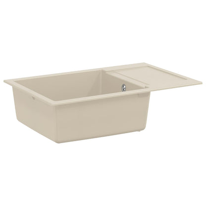 vidaXL Sink Beige 780 x 500 mm 80% Quartz and 20% Resin