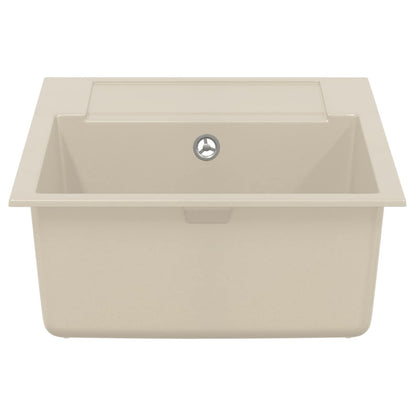 vidaXL Sink Beige 780 x 500 mm 80% Quartz and 20% Resin
