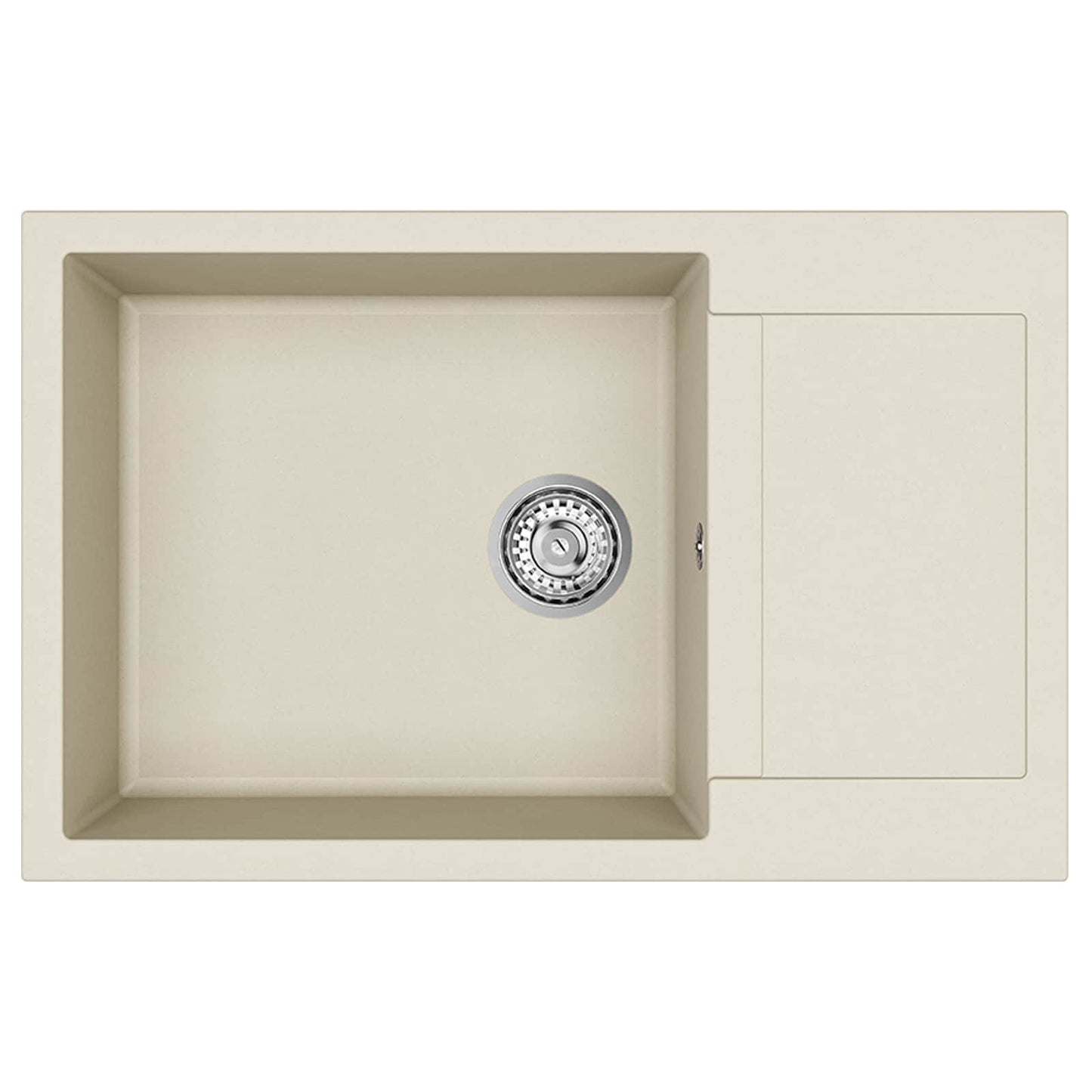 vidaXL Sink Beige 780 x 500 mm 80% Quartz and 20% Resin