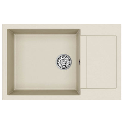 vidaXL Sink Beige 780 x 500 mm 80% Quartz and 20% Resin