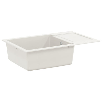 vidaXL Sink White 780 x 500 mm 80% Quartz and 20% Resin