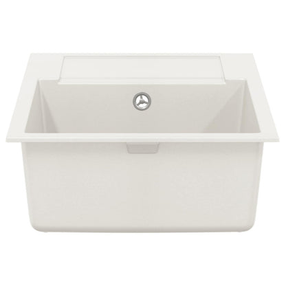 vidaXL Sink White 780 x 500 mm 80% Quartz and 20% Resin