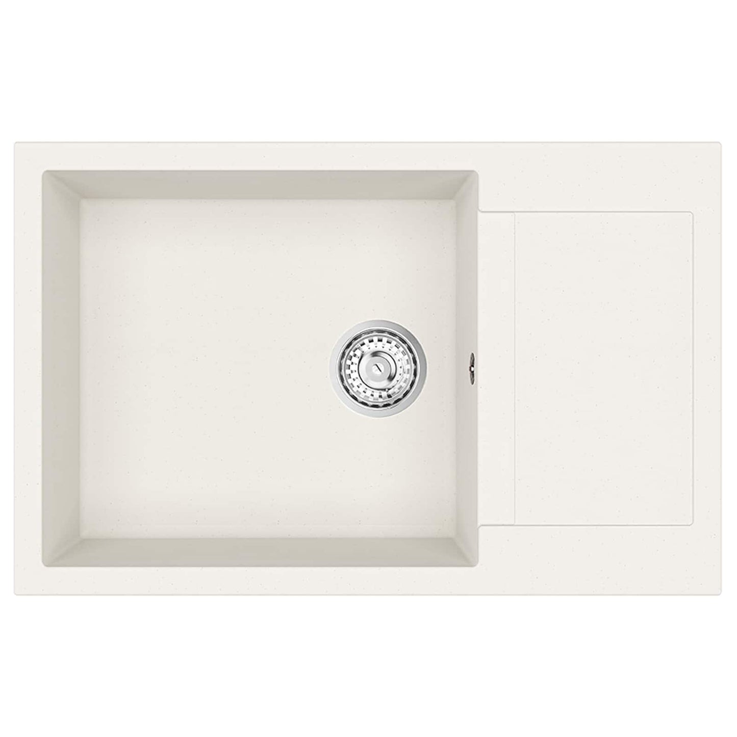 vidaXL Sink White 780 x 500 mm 80% Quartz and 20% Resin