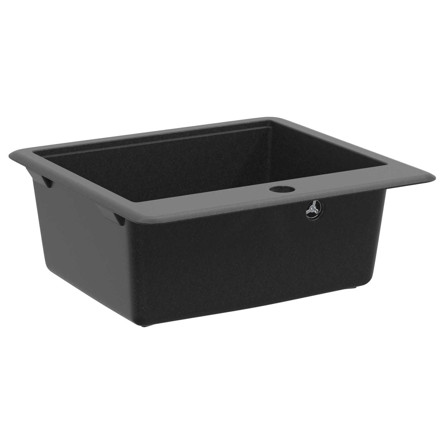vidaXL Sink 80% Quartz and 20% Resin 470 x 440 mm Black