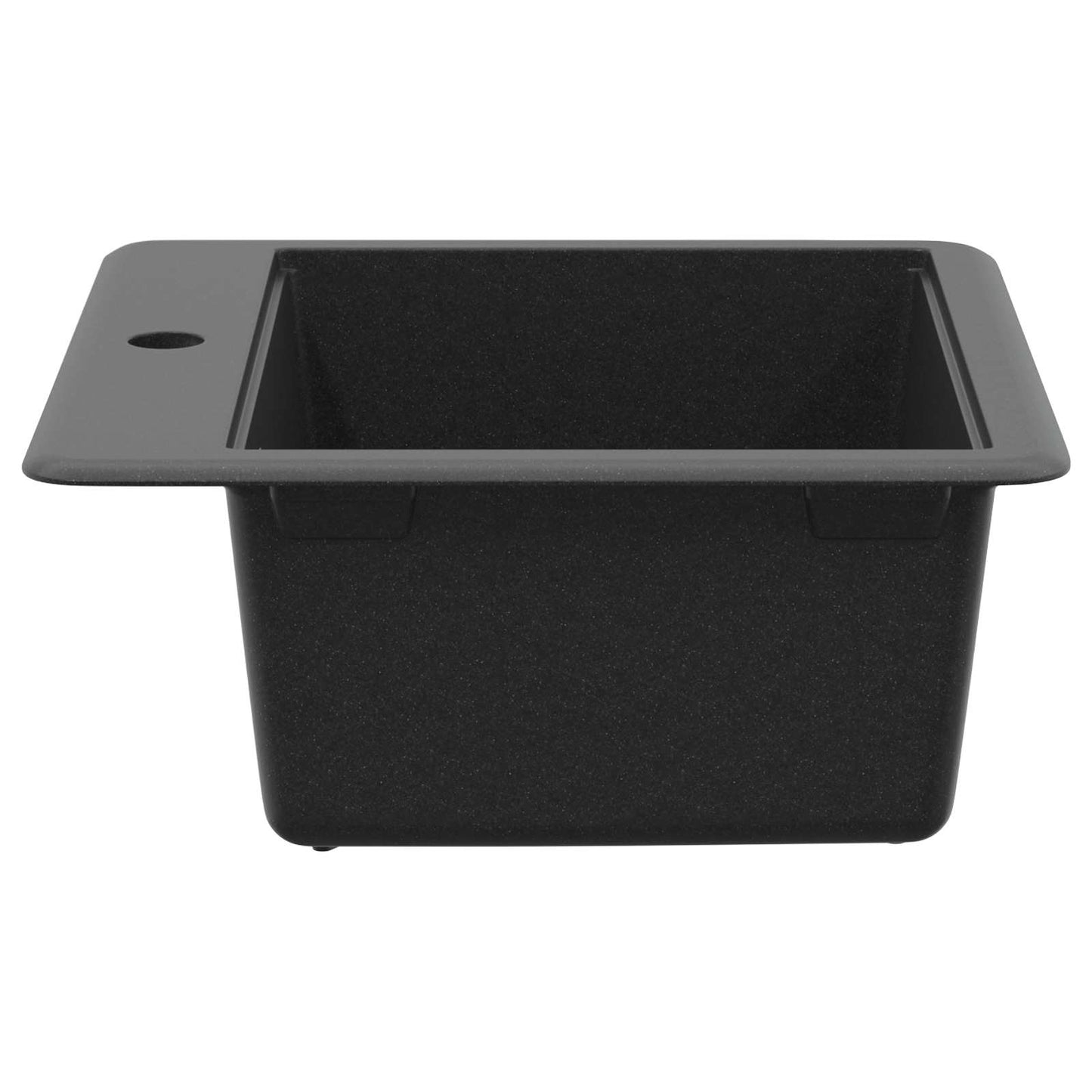 vidaXL Sink 80% Quartz and 20% Resin 470 x 440 mm Black
