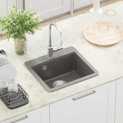 vidaXL Sink Grey 470 x 440 mm Granite