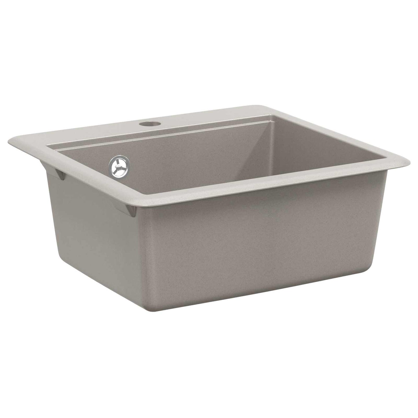 vidaXL Sink 80% Quartz and 20% Resin 470 x 440 mm Grey