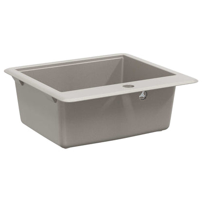 vidaXL Sink 80% Quartz and 20% Resin 470 x 440 mm Grey