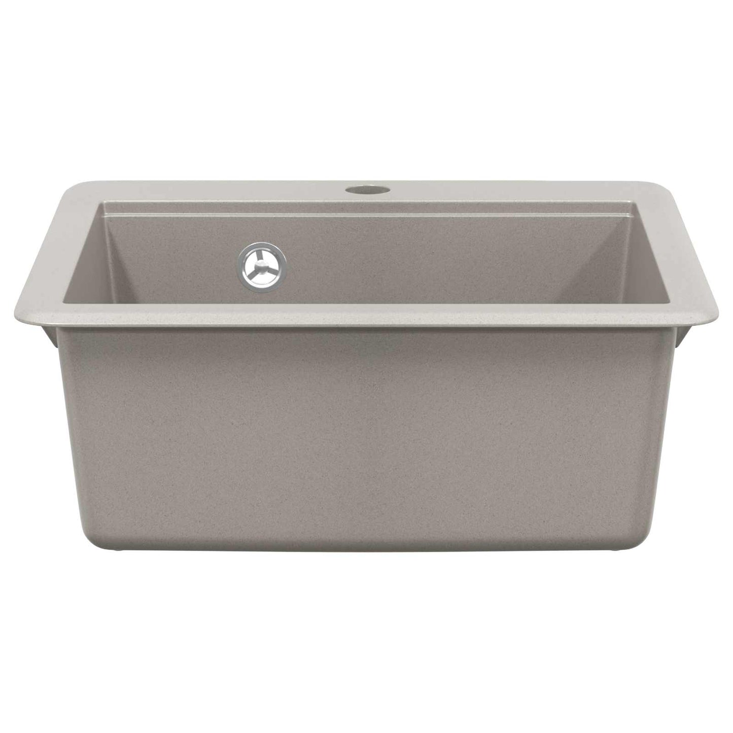vidaXL Sink 80% Quartz and 20% Resin 470 x 440 mm Grey