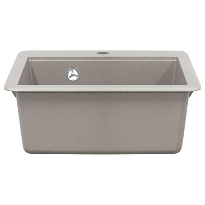 vidaXL Sink 80% Quartz and 20% Resin 470 x 440 mm Grey