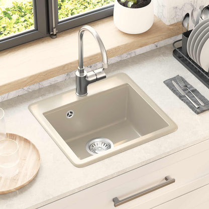vidaXL Sink Beige 470 x 440 mm Granite