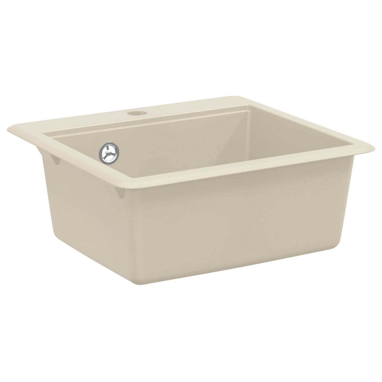 vidaXL Sink 80% Quartz and 20% Resin 470 x 440 mm Beige