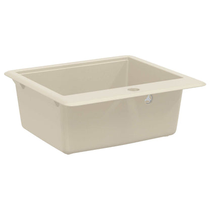 vidaXL Sink 80% Quartz and 20% Resin 470 x 440 mm Beige