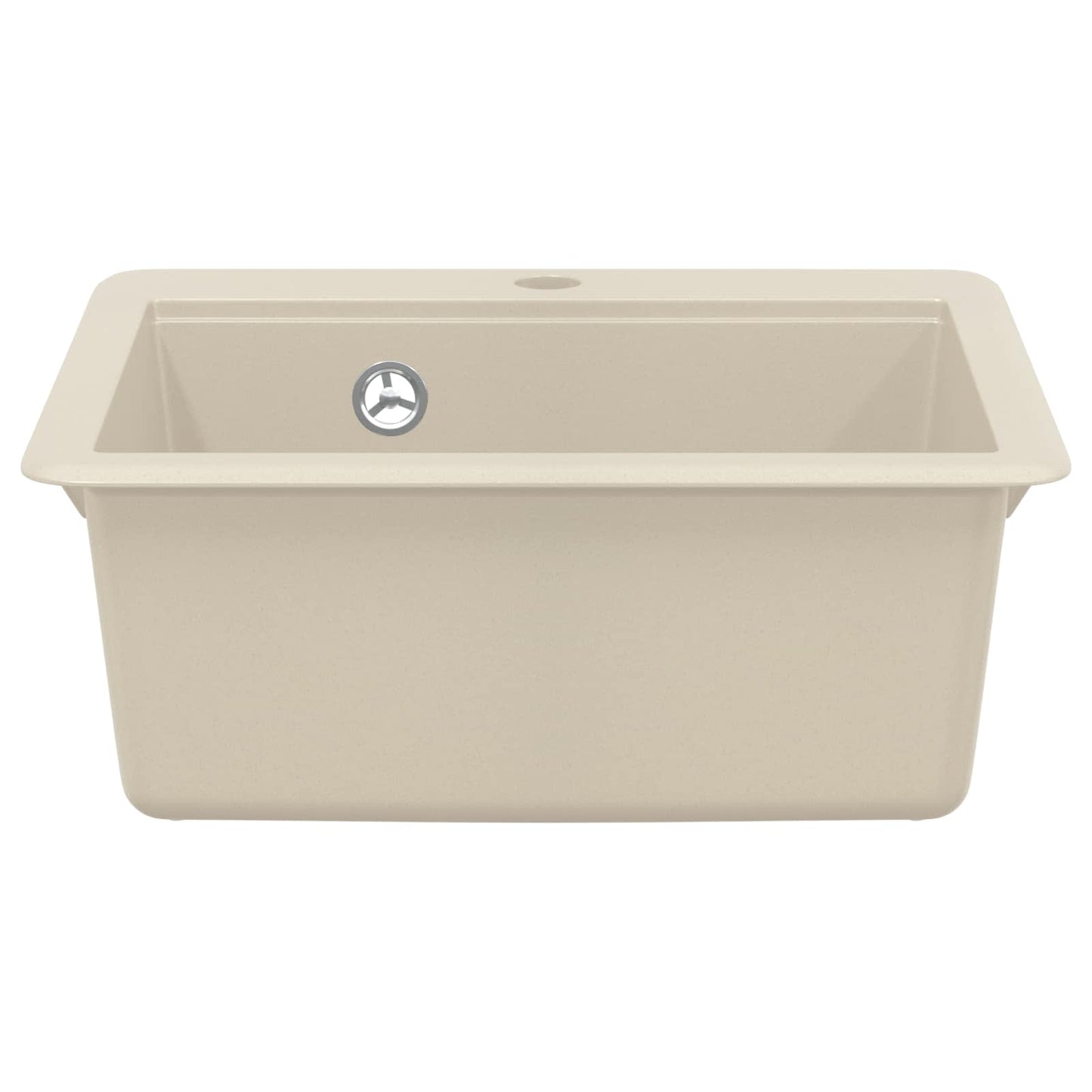 vidaXL Sink 80% Quartz and 20% Resin 470 x 440 mm Beige