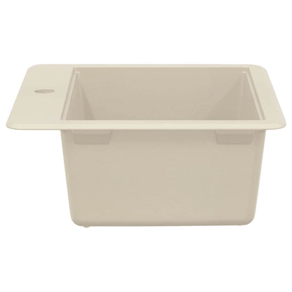 vidaXL Sink 80% Quartz and 20% Resin 470 x 440 mm Beige
