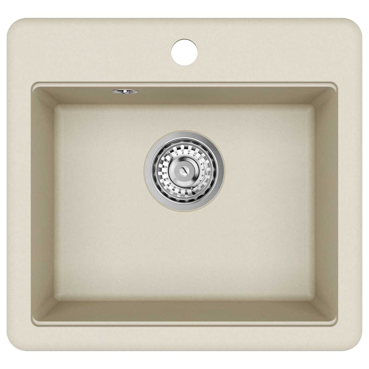 vidaXL Sink 80% Quartz and 20% Resin 470 x 440 mm Beige
