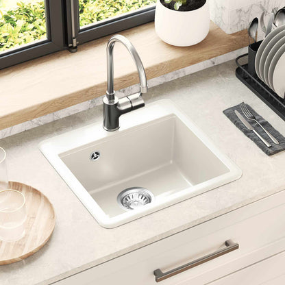 vidaXL Sink White 470 x 440 mm Granite