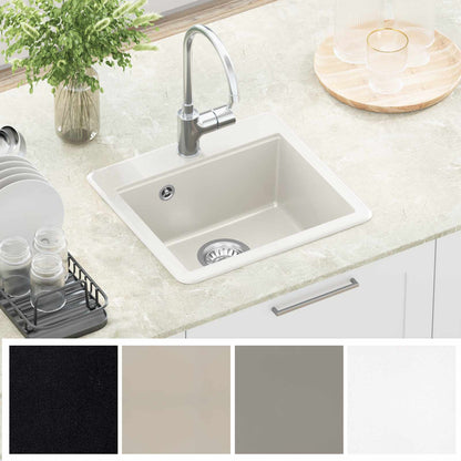 vidaXL Sink White 470 x 440 mm Granite