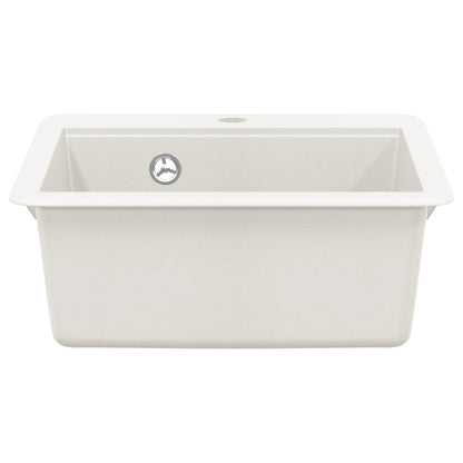 vidaXL Sink 80% Quartz and 20% Resin 470 x 440 mm White