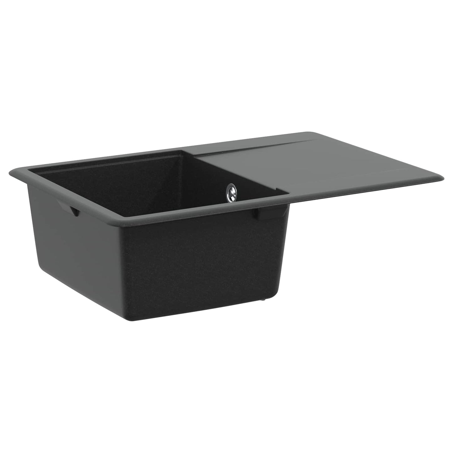 vidaXL Sink 80% Quartz and 20% Resin 670 x 460 mm Black