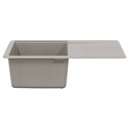 vidaXL Sink 80% Quartz and 20% Resin 670 x 460 mm Grey
