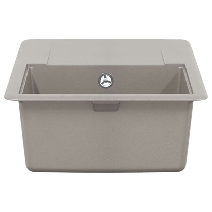 vidaXL Sink 80% Quartz and 20% Resin 670 x 460 mm Grey