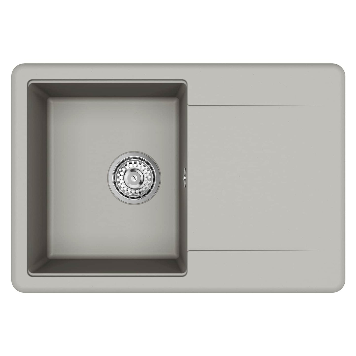 vidaXL Sink Grey 670 x 460 mm 80% Quartz and 20% Resin