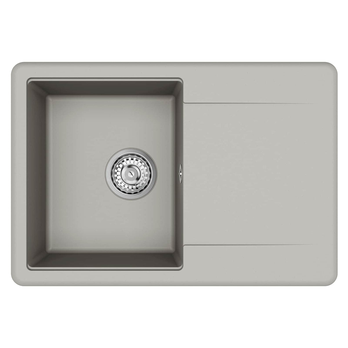 vidaXL Sink 80% Quartz and 20% Resin 670 x 460 mm Grey