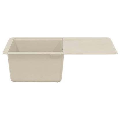 vidaXL Sink 80% Quartz and 20% Resin 670 x 460 mm Beige