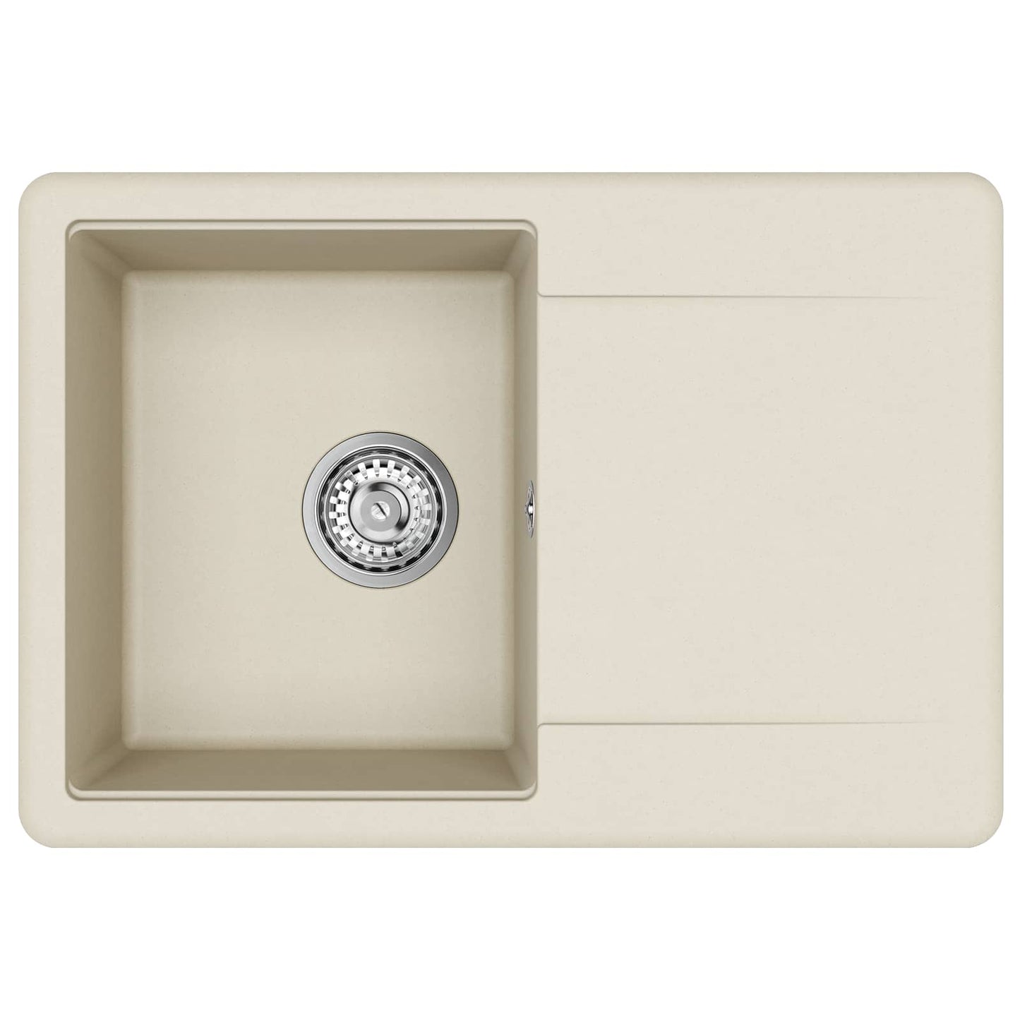 vidaXL Sink 80% Quartz and 20% Resin 670 x 460 mm Beige