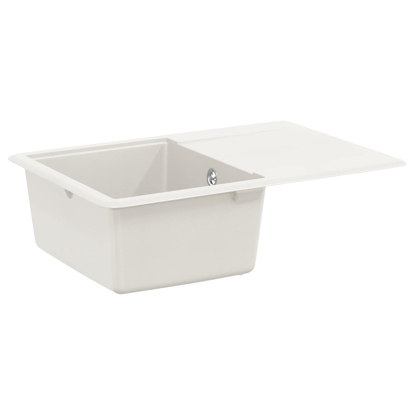 vidaXL Sink 80% Quartz and 20% Resin 670 x 460 mm White